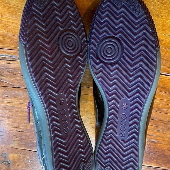 Ecco Spin Brown Patent Leather Sneakers - Picture 5 of 13